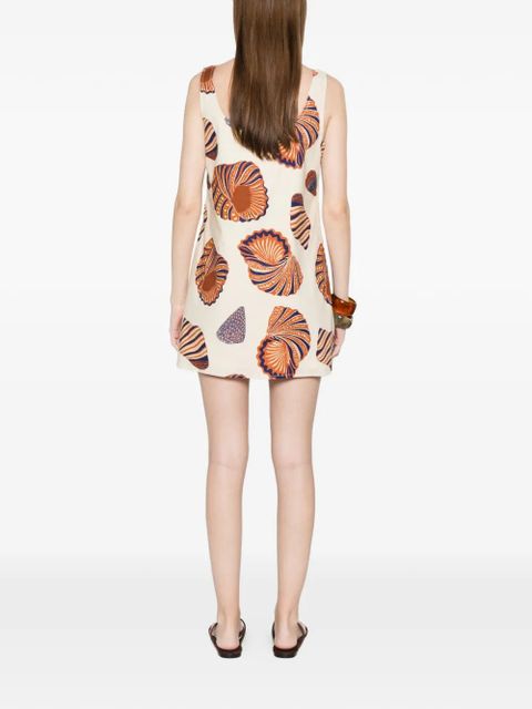 Simon Miller Sahara shell-print mini dress - Neutrals