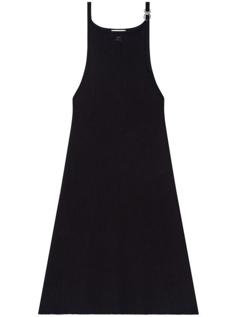 Courrèges buckle-detail ribbed dress - Black - zdjęcie produktu nr 1