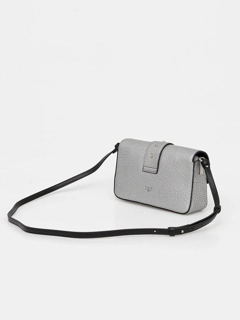Pinko torebka skórzana kolor srebrny 104340 A2JT