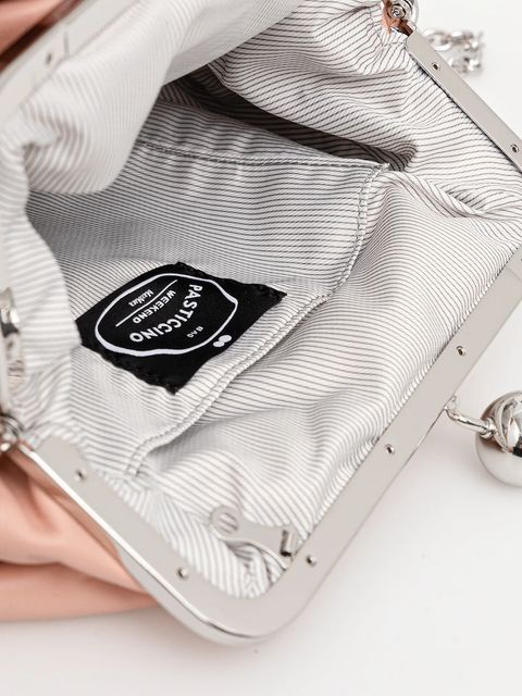 Weekend Max Mara torebka skórzana CUBICO kolor różowy 2615511174600