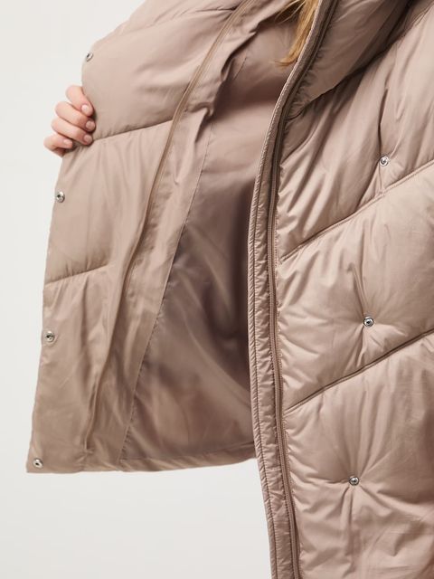 Medicine kurtka damska kolor beżowy zimowa oversize