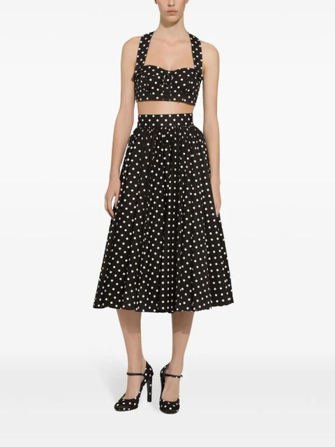 Dolce & Gabbana polka-dot corset top - Black