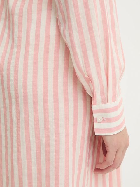 Answear.LAB sukienka z domieszką jedwabiu kolor różowy mini prosta