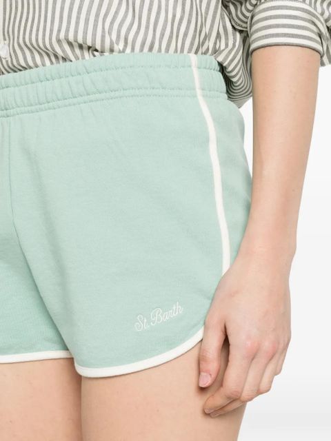 MC2 Saint Barth Francine Light logo-embroidered shorts - Green