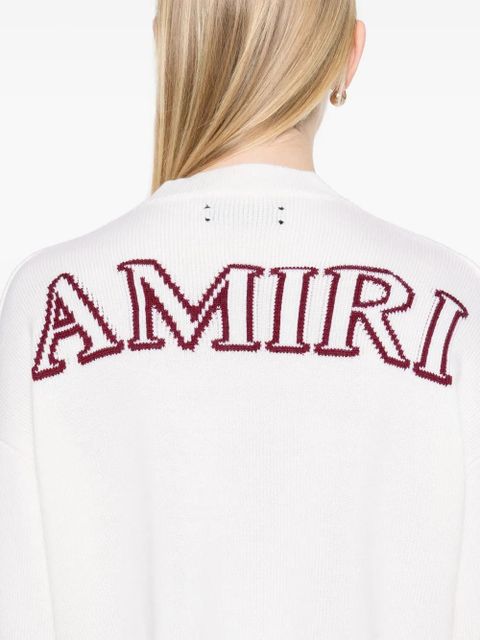 AMIRI logo-intarsia sweater - Neutrals