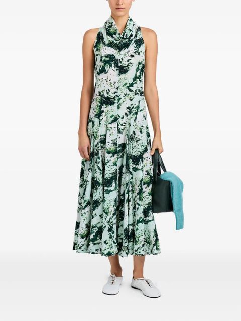 Proenza Schouler Adelide printed midi dress - Green