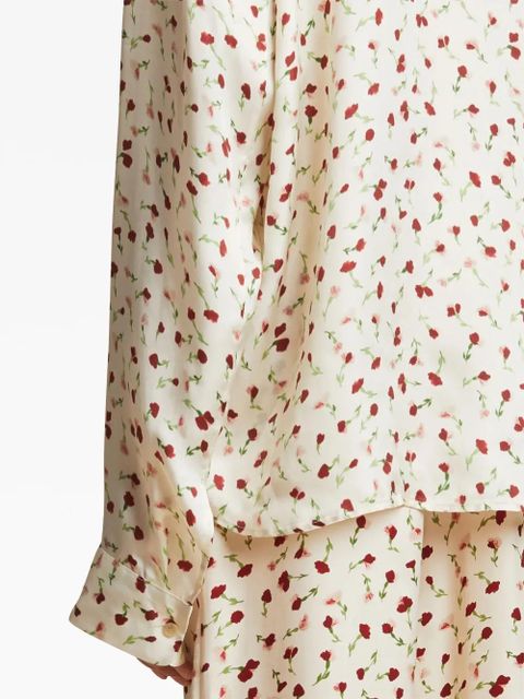 KHAITE Argo rose-print shirt - Neutrals - zdjęcie produktu nr 2