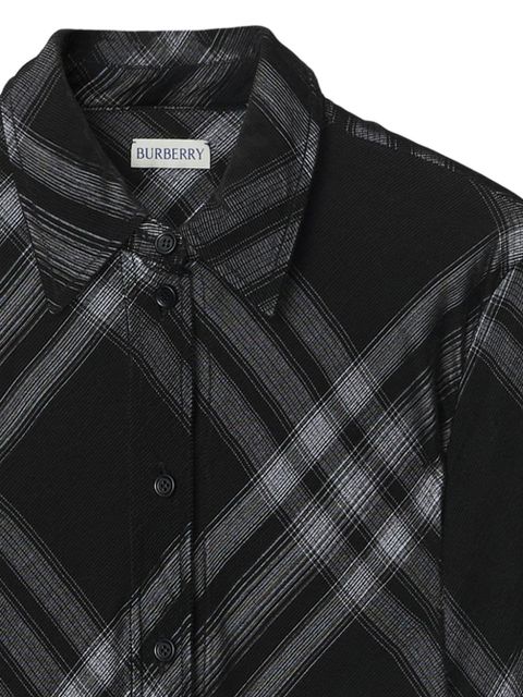 Burberry check-print long-sleeve shirt - Black