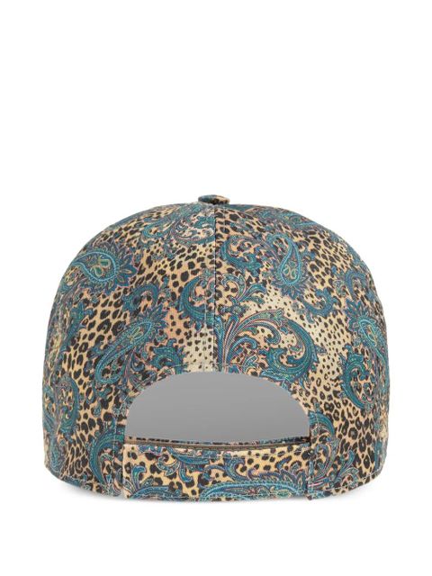 ETRO paisley-motifs animal-print baseball hat - Brown