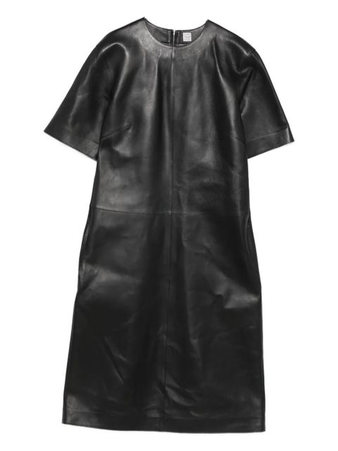 TOTEME leather midi dress - Black - zdjęcie produktu nr 1