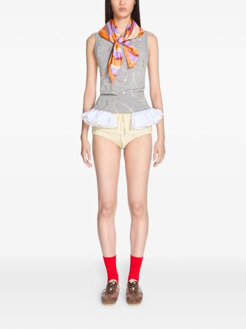 DRIES VAN NOTEN patterned square scarf - Orange - zdjęcie produktu nr 2