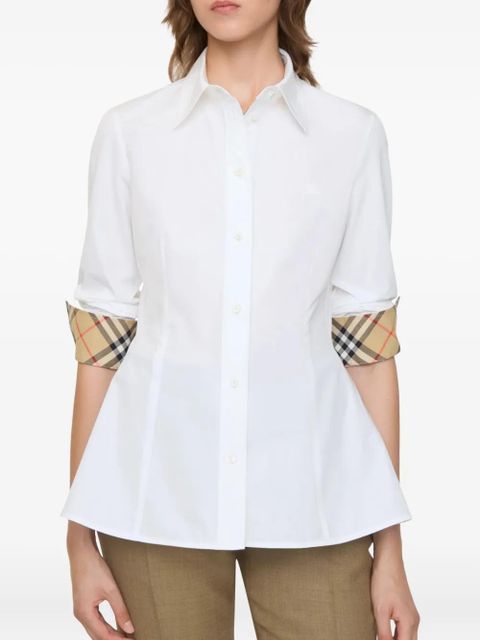 Burberry Equestrian Knight-motif cotton shirt - White