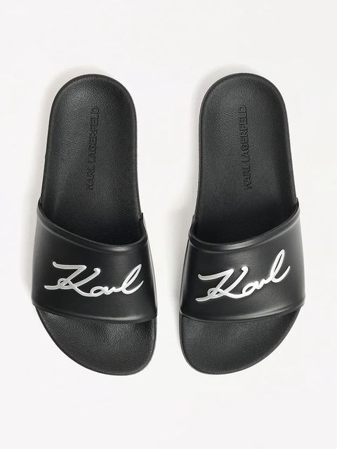 Karl Lagerfeld klapki KONDO 2.0 damskie kolor czarny KL80910