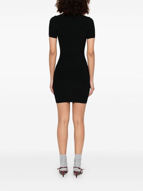 Miu Miu ribbed mini dress - Black