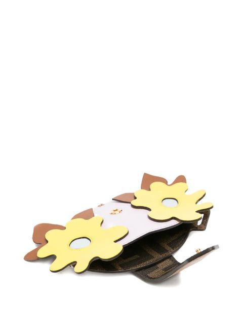 FENDI floral-appliqué wallet - Purple
