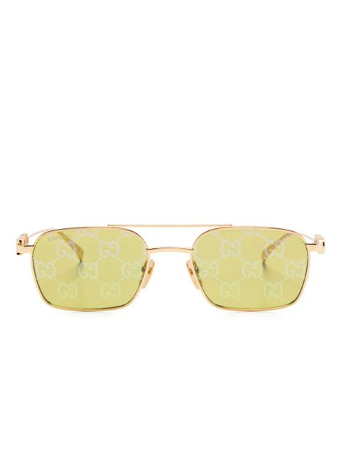 Gucci Eyewear navigator-frame sunglasses - Gold - zdjęcie produktu nr 1