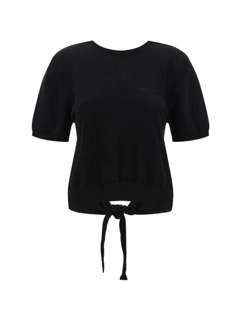 GANNI embroidered bare-back sweater - Black - zdjęcie produktu nr 1