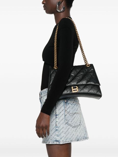 Balenciaga Crush quilted shoulder bag - Black