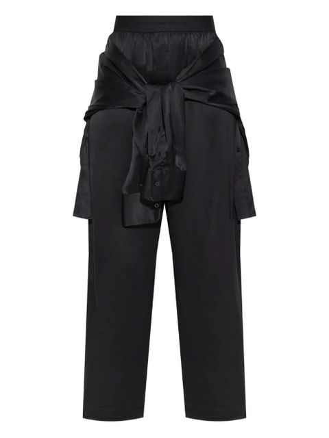 Alexander Wang knotted-detail silk pants - Black - zdjęcie produktu nr 1