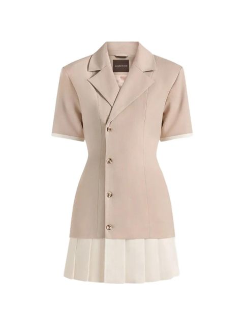 Manière De Voir Baya tailored-pleated blazer mini dress - Neutrals - zdjęcie produktu nr 1