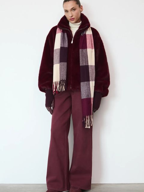 Medicine kurtka damska kolor bordowy przejściowa oversize - zdjęcie produktu nr 1