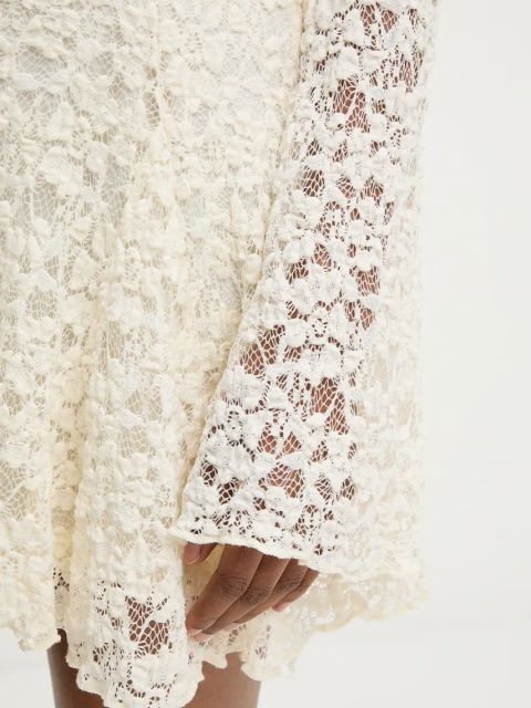 Answear.LAB sukienka kolor beżowy mini rozkloszowana