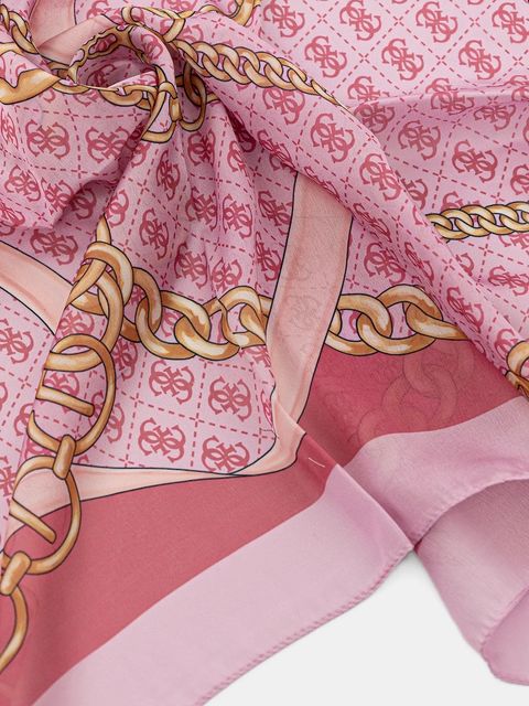 Guess szal MERIDIAN damski kolor różowy wzorzysty AW5339 POL03 - zdjęcie produktu nr 2