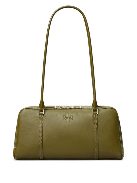 Tory Burch small Marshmallow leather zip-top bag - Green - zdjęcie produktu nr 1