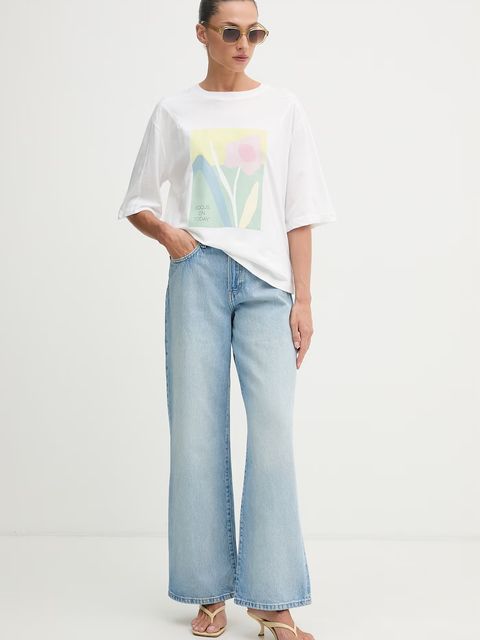 United Colors of Benetton T-shirt damski bawełniany - zdjęcie produktu nr 1