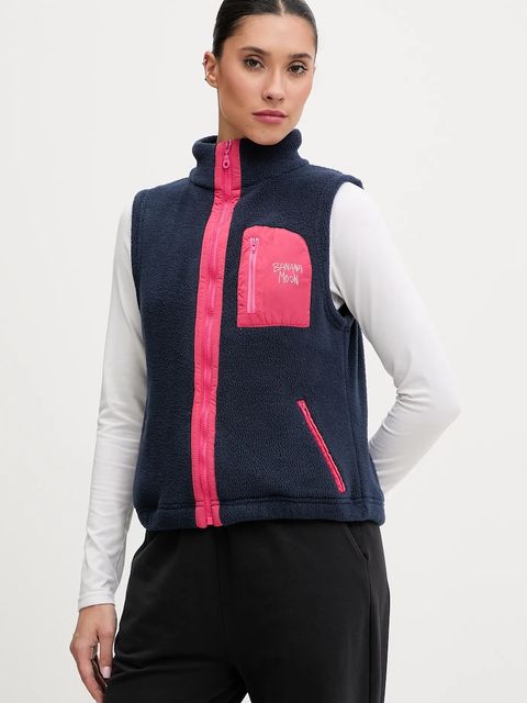 Banana Moon kamizelka polarowa Hillside damska kolor granatowy gładka SPRY.HILLSIDE - zdjęcie produktu nr 1