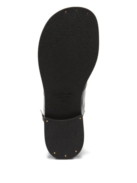 Acne Studios buckle-detailing knee-high boots - Black