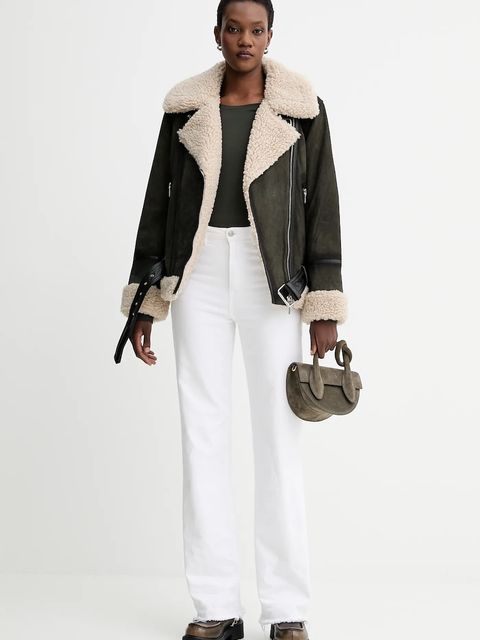 Marc O'Polo ramoneska zamszowa kolor zielony przejściowa 5000006603 - zdjęcie produktu nr 2