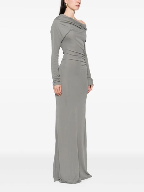 Aya Muse one-shoulder draped maxi dress - Grey