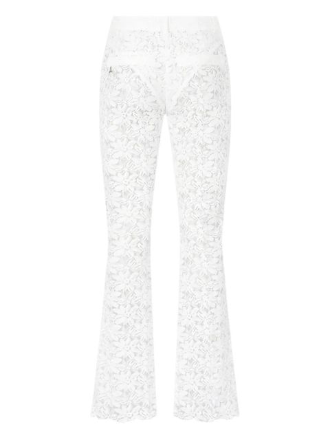Manière De Voir floral-lace trousers - White - zdjęcie produktu nr 1