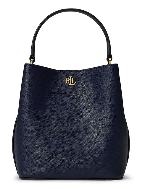 Lauren Ralph Lauren torebka skórzana kolor granatowy 431969365 - zdjęcie produktu nr 1