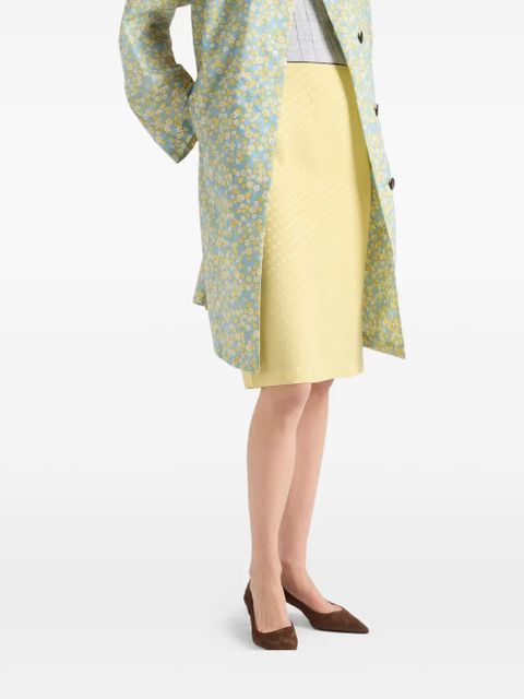 Prada polka-dot satin skirt - Yellow