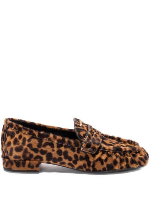 Prada leopard loafers - Brown