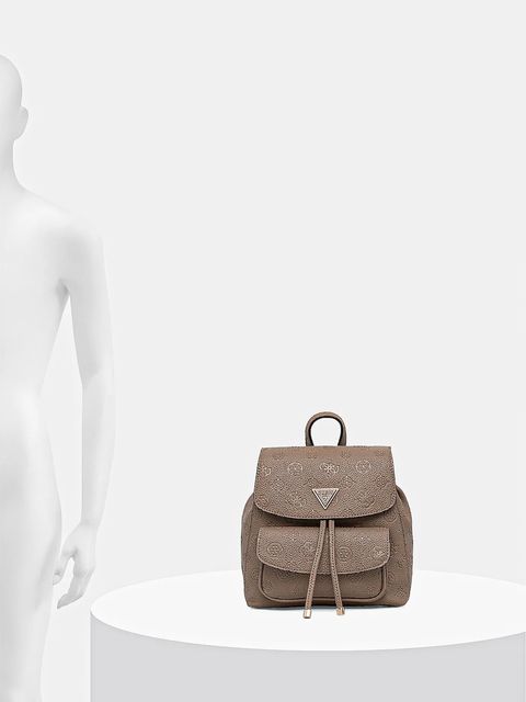 Guess plecak CRESIDIA damski kolor beżowy mały z aplikacją HWPD98 88310