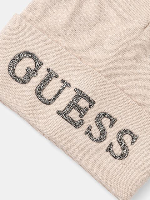 Guess czapka kolor beżowy AW5398 POL01