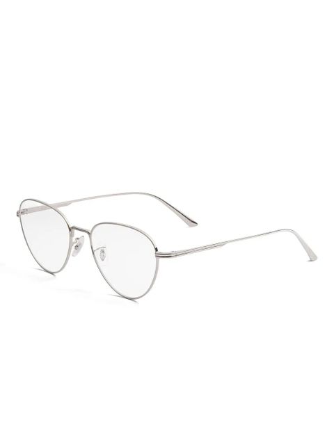 KHAITE x Oliver Peoples 1991RX oval-frame glasses - Silver