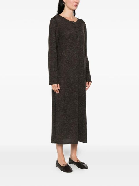 The Row Niam long-sleeve midi dress - Brown