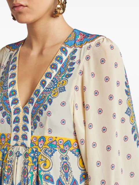 ETRO paisley-print maxi dress - White