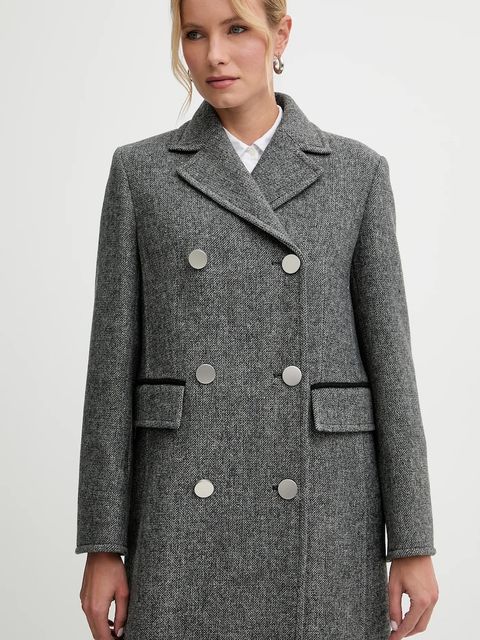 MAX&Co. płaszcz z dodatkiem wełny kolor szary 2526016034200