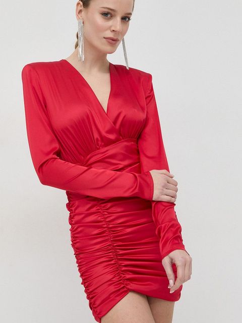 Pinko sukienka kolor czerwony mini dopasowana