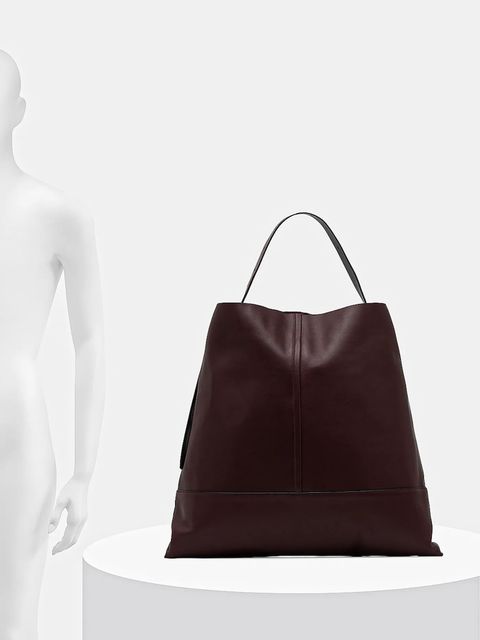 AllSaints torebka skórzana ASHA kolor czerwony W400XC