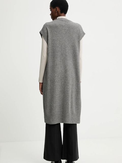 United Colors of Benetton kardigan z dodatkiem wełny damski kolor szary 122HD6051