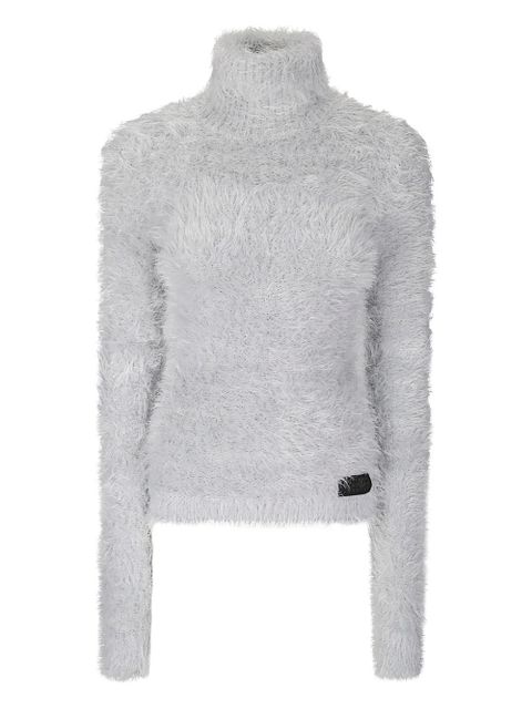 MM6 Maison Margiela high-neck fluffy sweater - Grey - zdjęcie produktu nr 1