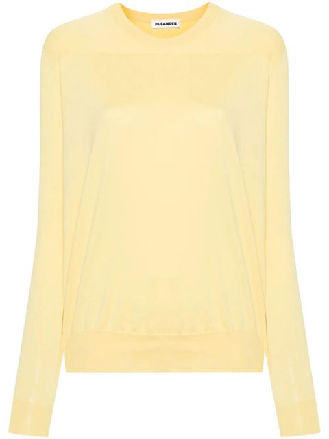 Jil Sander panelled cotton jumper - Yellow - zdjęcie produktu nr 1