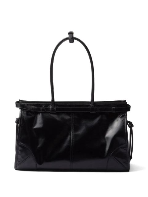 Prada Bonnie large leather handbag - Black