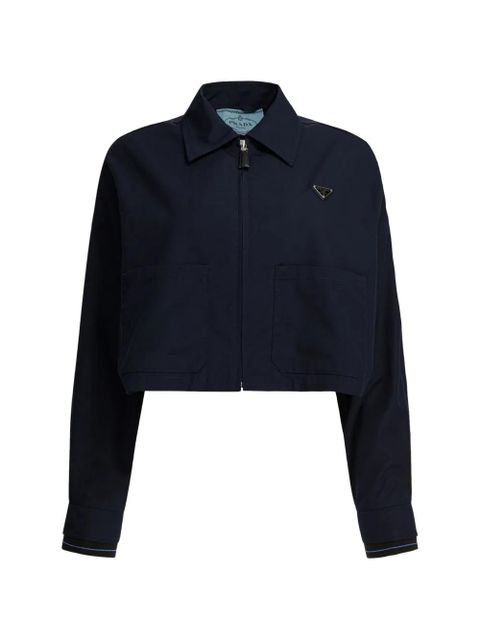 Prada logo-plaque jacket - Blue - zdjęcie produktu nr 1